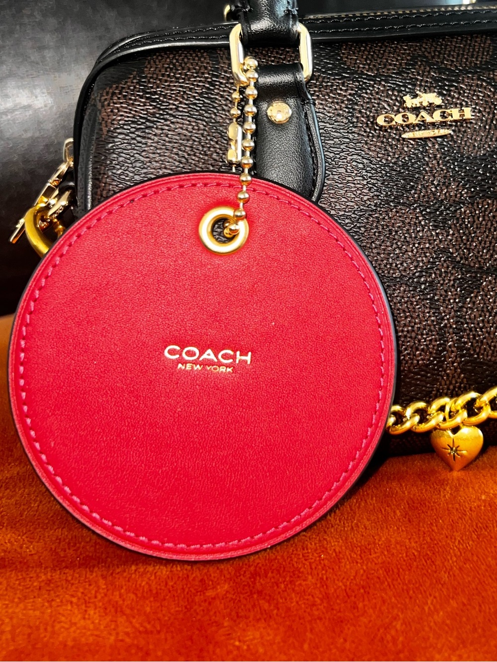 COACH coaster DIY Red charm